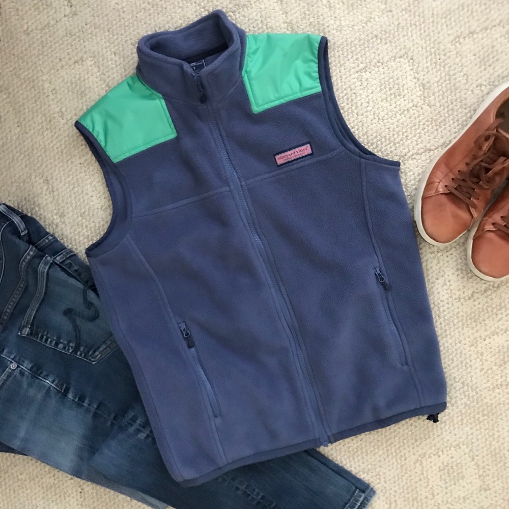 VINEYARD VINES Blue Fleece Vest Size Small